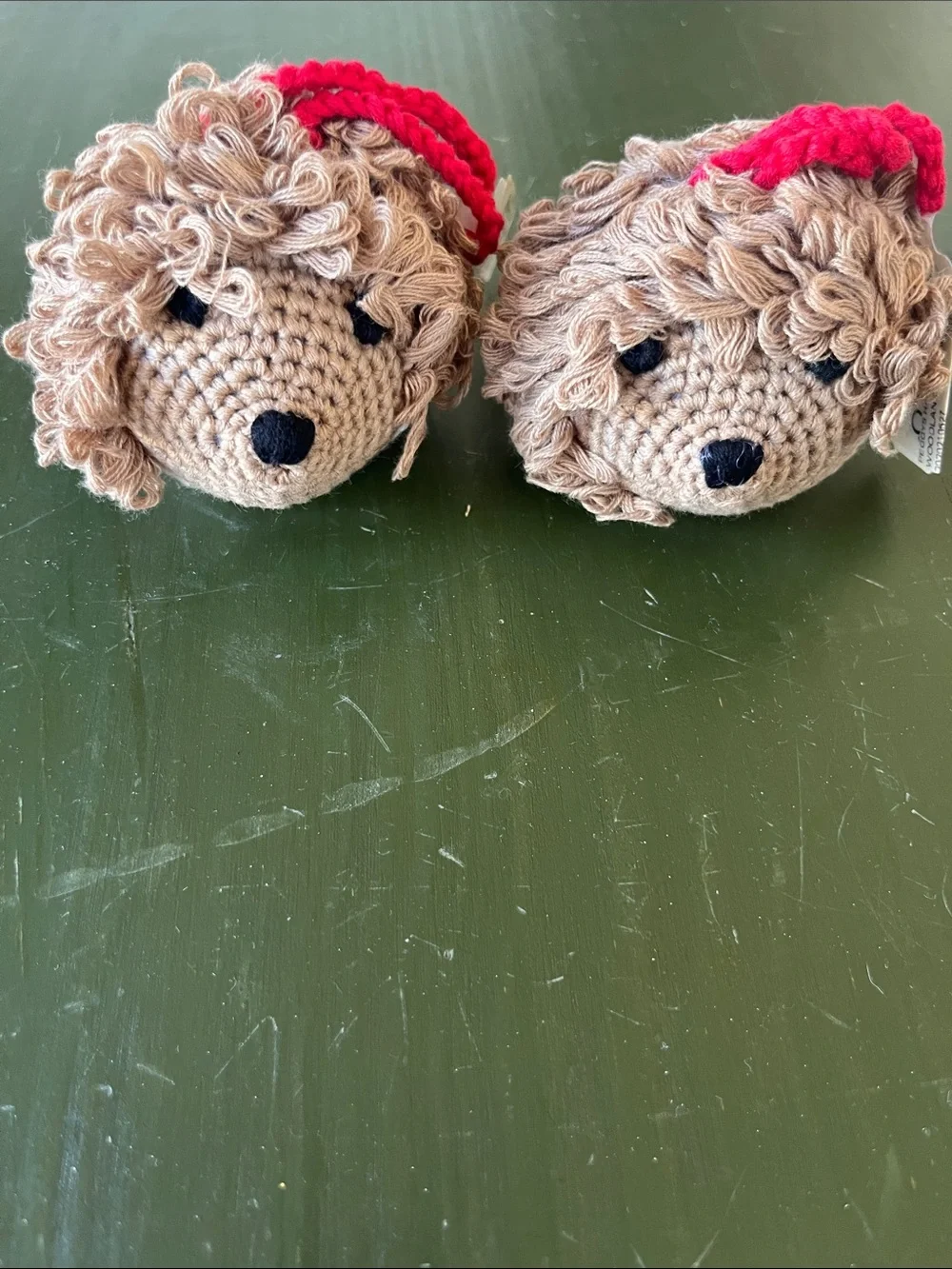 Crocheted hedgehog Ornament or gift attachment.
